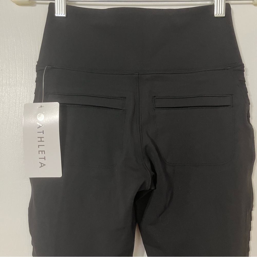 NWT ATHLETA Delancey Moto Tight BLACK - Picture 8 of 8